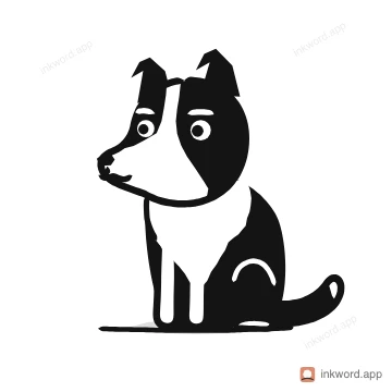 Border Collie dog illustration