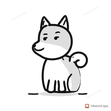 Shiba Inu dog illustration