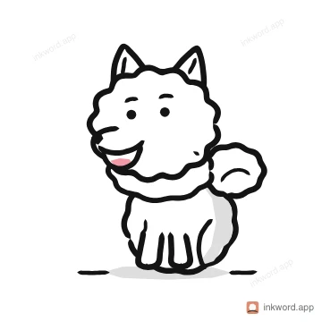 Samoyed dog illustration