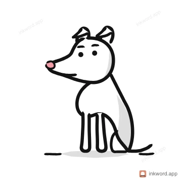 Rajapalayam dog illustration