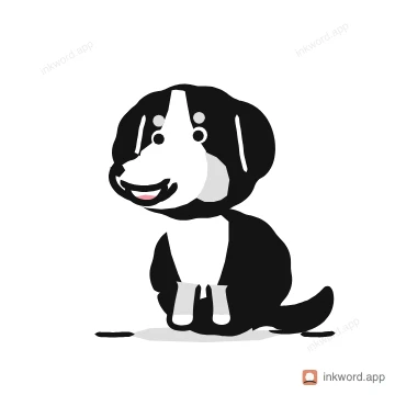 Bernese Mountain Dog illustration