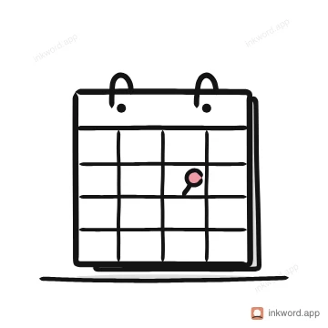 Empty calendar empty state illustration