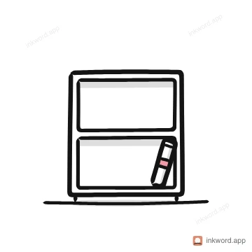 Empty bookshelf empty state illustration
