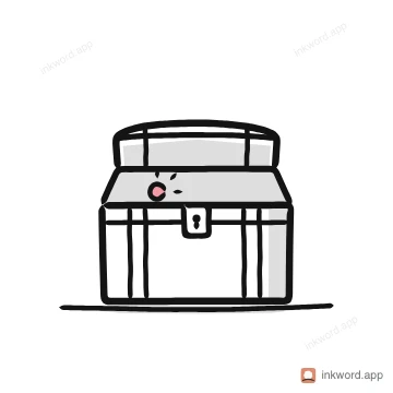 Empty treasure chest empty state illustration
