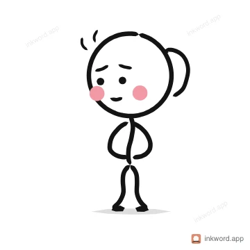 Shy illustration