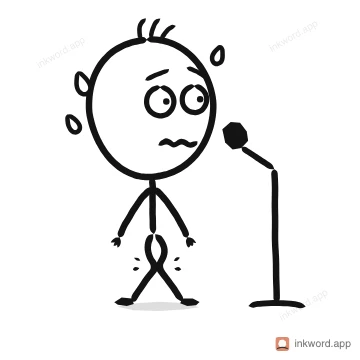 Stage fright illustration