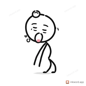 Tired illustration