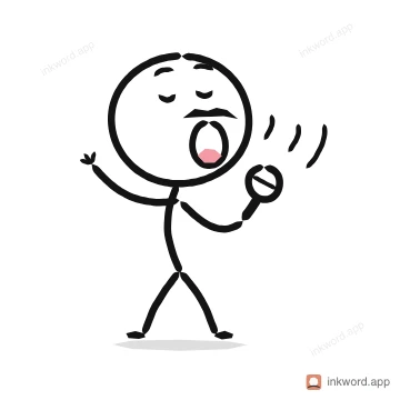 Singing illustration
