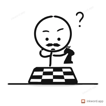 Playing chess illustration