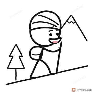 Hiking illustration