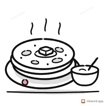 Aloo paratha illustration