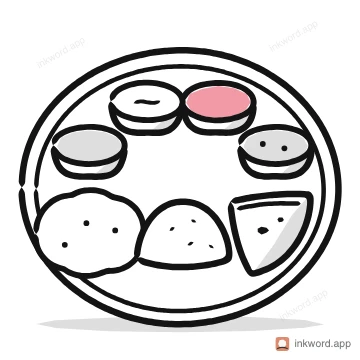 Indian thali illustration