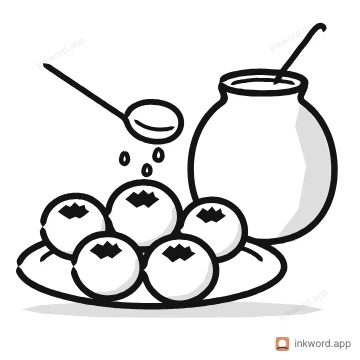 Pani puri illustration