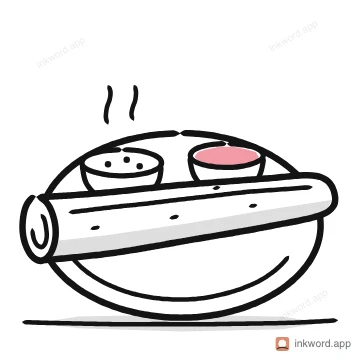 Masala dosa illustration