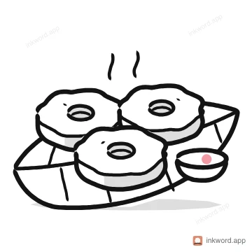 Medu vada illustration