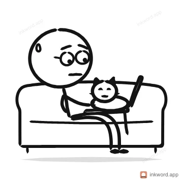 Working from home illustration