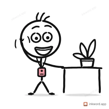 First day at work illustration