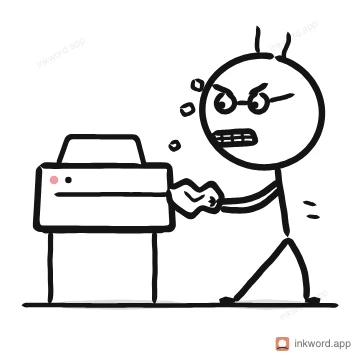 Printer jam illustration