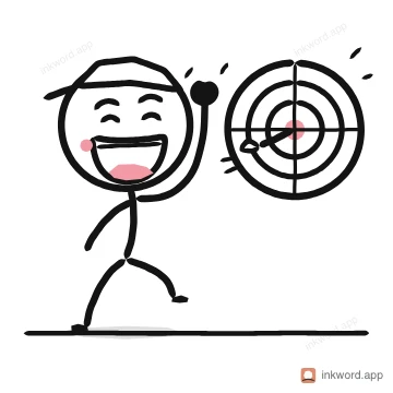 Hitting the target illustration
